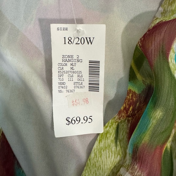 Lane Bryant Sleeveless V Neck Abstract Print Maxi Dress Size 2X 18/20W NWT - Picture 5 of 9